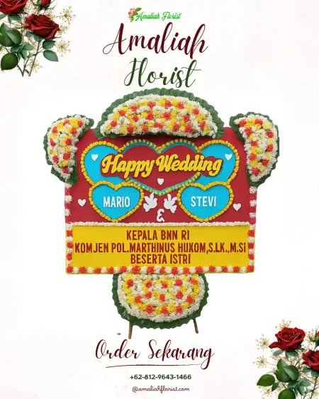 Papan Bunga Pernikahan Cablikan